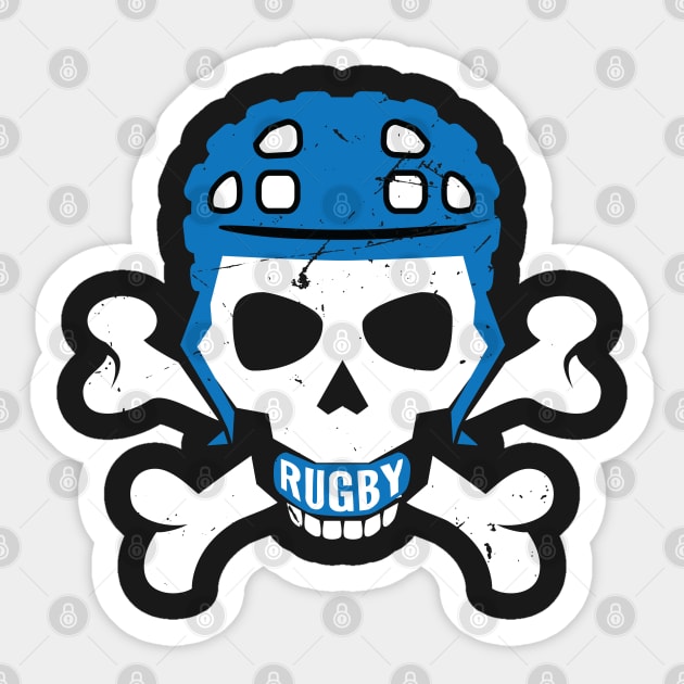 Rugby Fan Pirate Headgear Skull Sticker by atomguy
